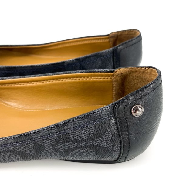 COACH Chelsea Black Smoke Signature Ballet Flats - Picture 6 of 16
